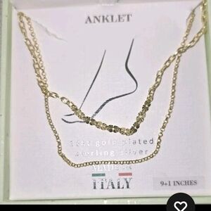 Gold Plated Sterling Silver Anklet